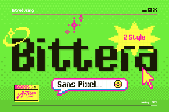 Bittera Regular: The Retro 8-Bit Pixel Typeface for Modern Editorial Design