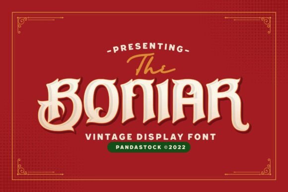 Boniar: The Vintage Display Typeface for Editorial Design