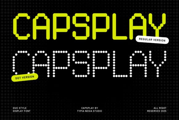 Capsplay: The Modern Pixel Dot Display Font for Editorial Design