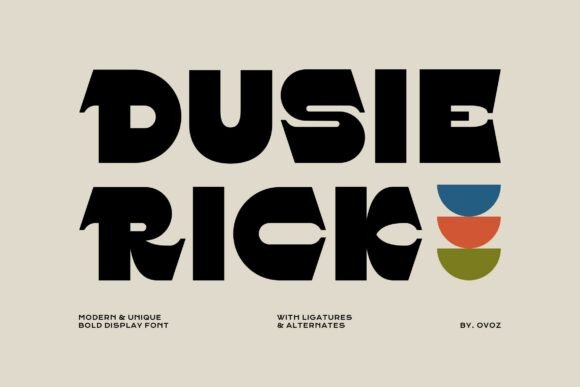 Dusie Rick: A Mid-Century Modern Display Font for Web Design