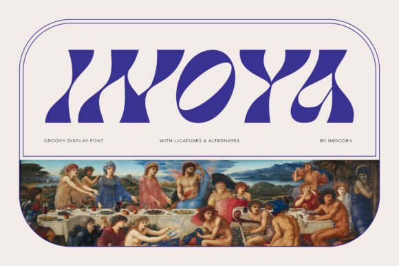 Inoya: The Retro Groovy Display Font for Bold Branding