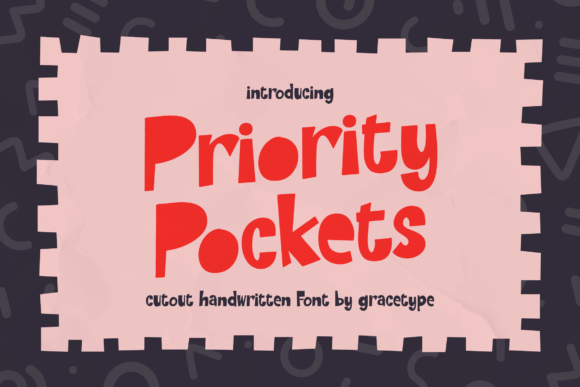 Priority Pocket: A Bold Handwritten Display Font for Quirky Branding